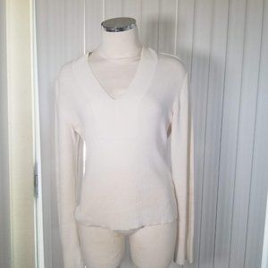 White V-Neck sweater